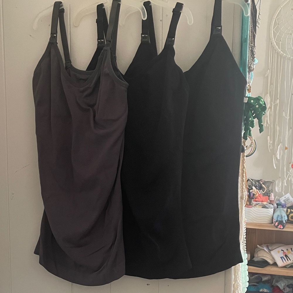 Set of 3 nursing camisoles
